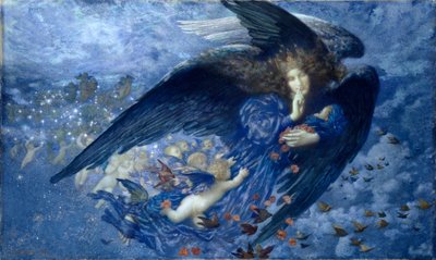 Nacht met haar Trein van Sterren door Edward Robert Hughes